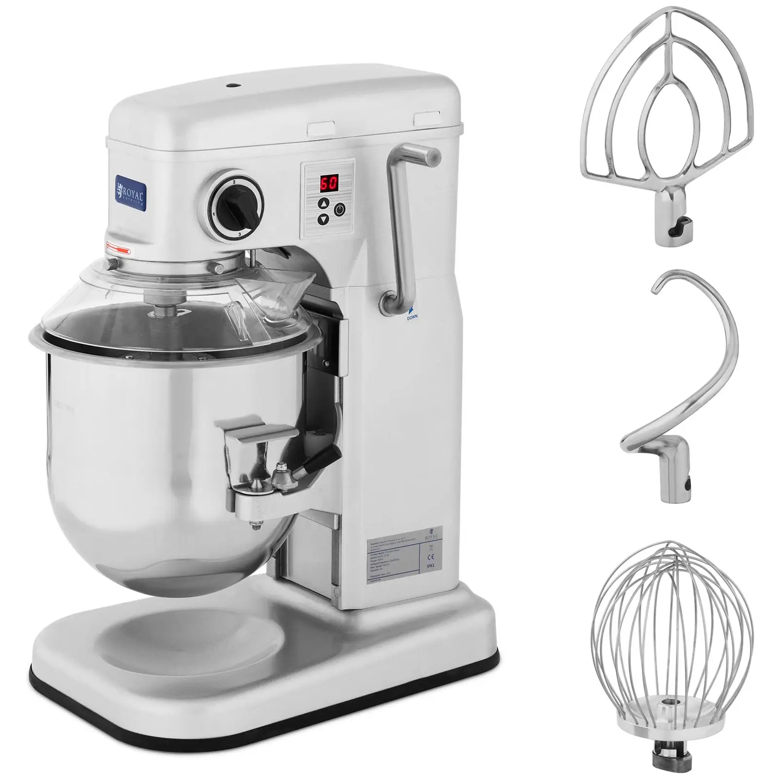 Mikser planetarny 10L z 3 końcówkami 650W | 10012187