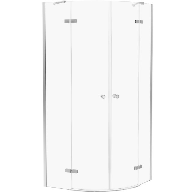 NEW TRENDY Kabina prysznicowa półokrągła KALIBRA 2D R55 80x80x195 chr