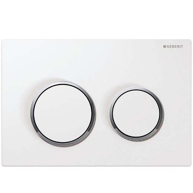 GEBERIT Przycisk spłukujący OMEGA20 21,2x14,2 cm biały/chrom 115085KJ