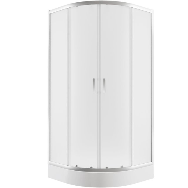NEW TRENDY Kabina prysznicowa półokrągła SUVIA 2D R55 90x90x206 chrom