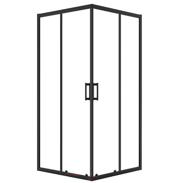 LAVEO Kabina prysznicowa kwadratowa DESNA 90x185 cm czarna JKD_796K