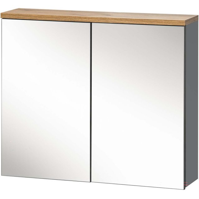 COMAD Szafka z lustrem BALI grafit 841 - 80 cm do samodzielnego monta