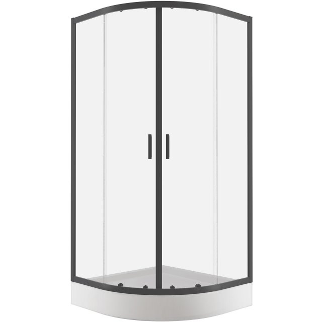 NEW TRENDY Kabina prysznicowa SUVIA BLACK kwadratowa 80x80x185 szkło