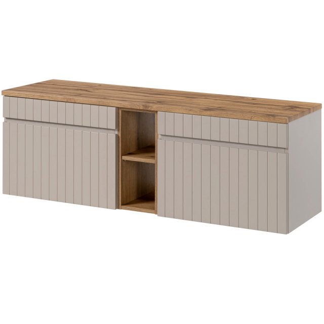 COMAD Zestaw mebli ICONIC CASHMERE 3 szafki z blatem COAST EVOKE 140