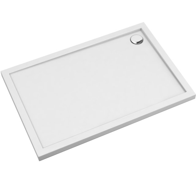 OMNIRES Brodzik prostokątny MERTON 120x80x4,5 biały połysk MERTON80-1