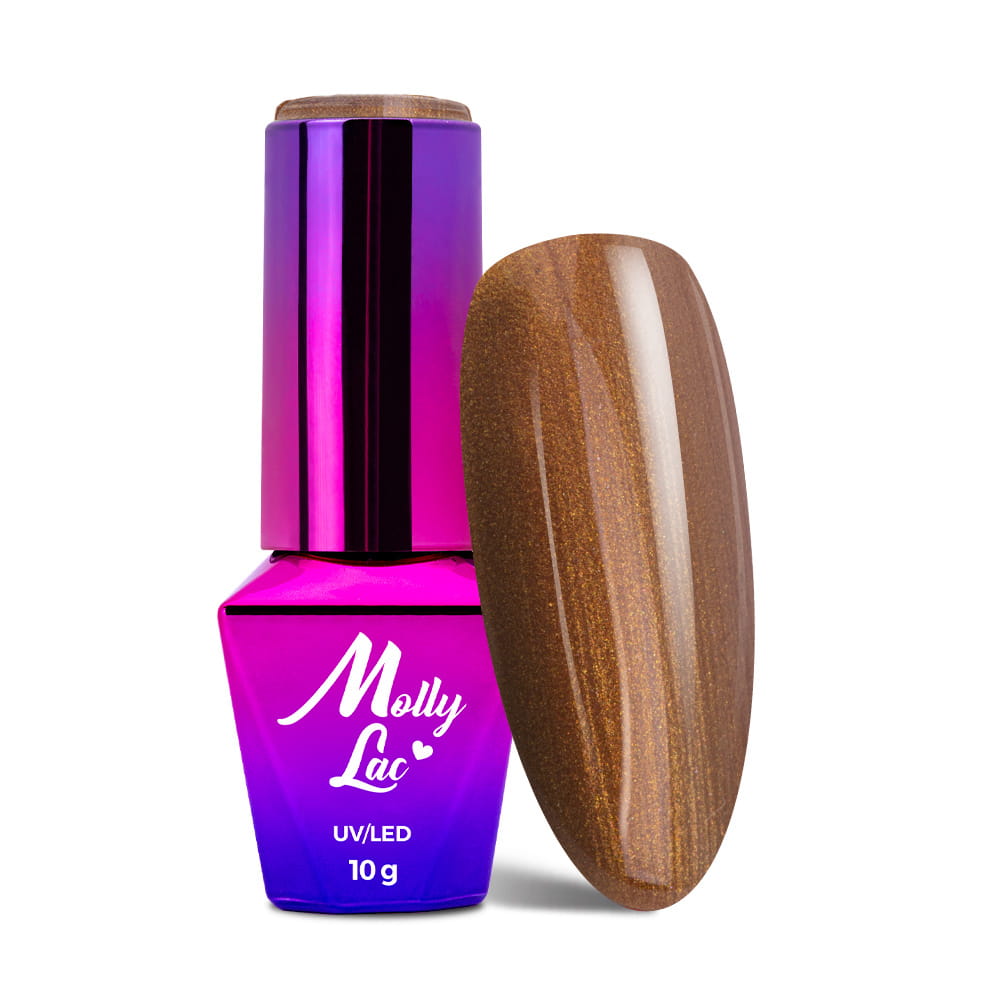 Lakier hybrydowy LED/UV Gel Polish MollyLac Story Time Nr 620 Golden Gift 10g