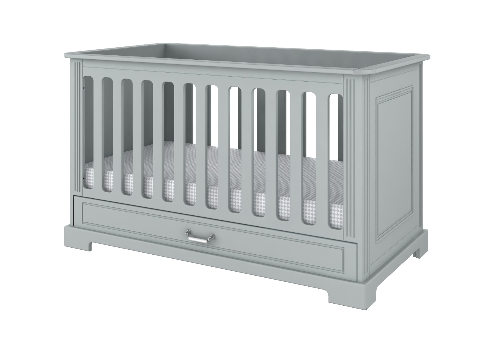 Bellamy, Ines - łóżeczko 70x140 z szufladą-Neutral Gray