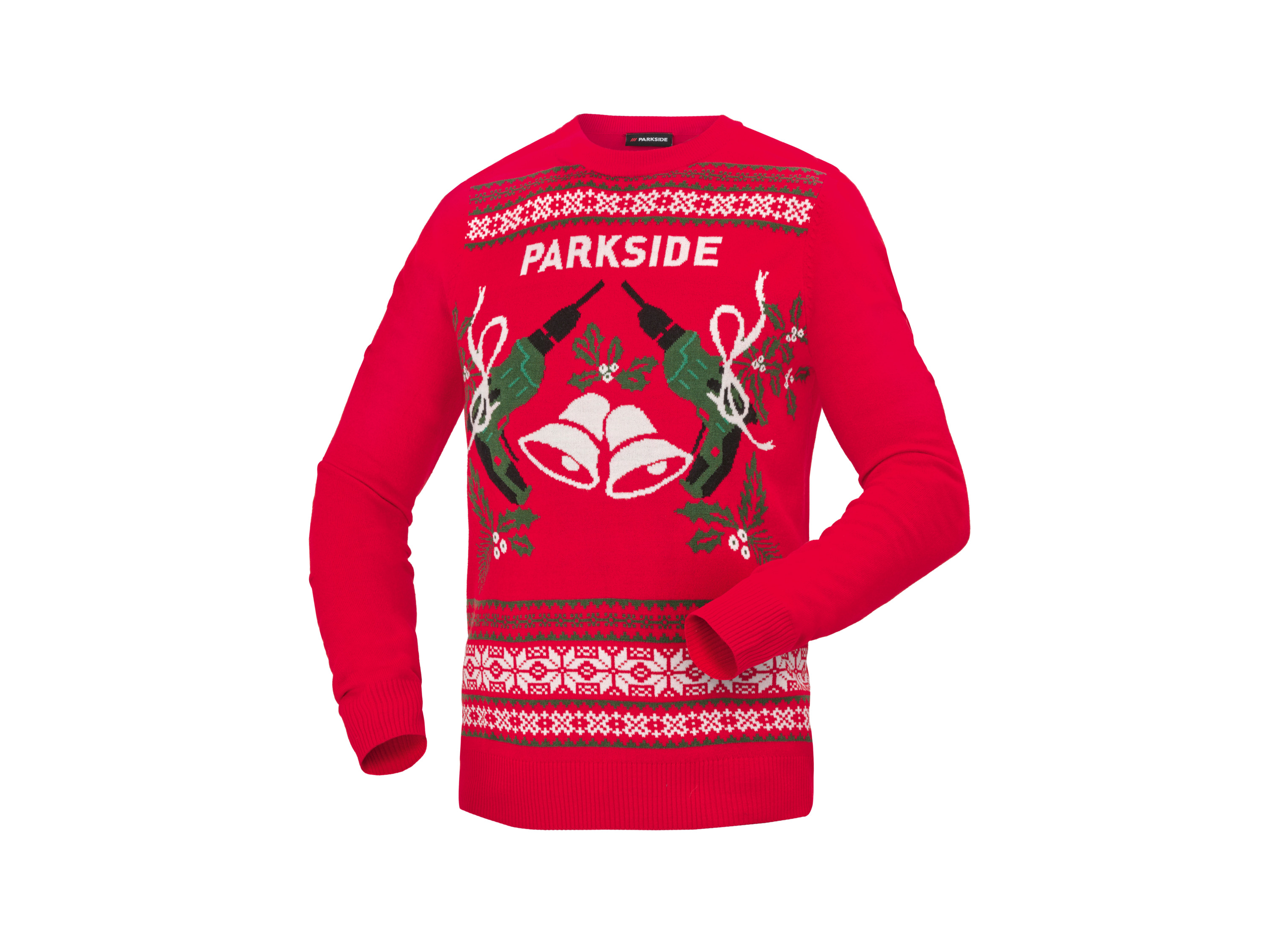Parkside Sweter męski świąteczny Czerwony, S 44/46