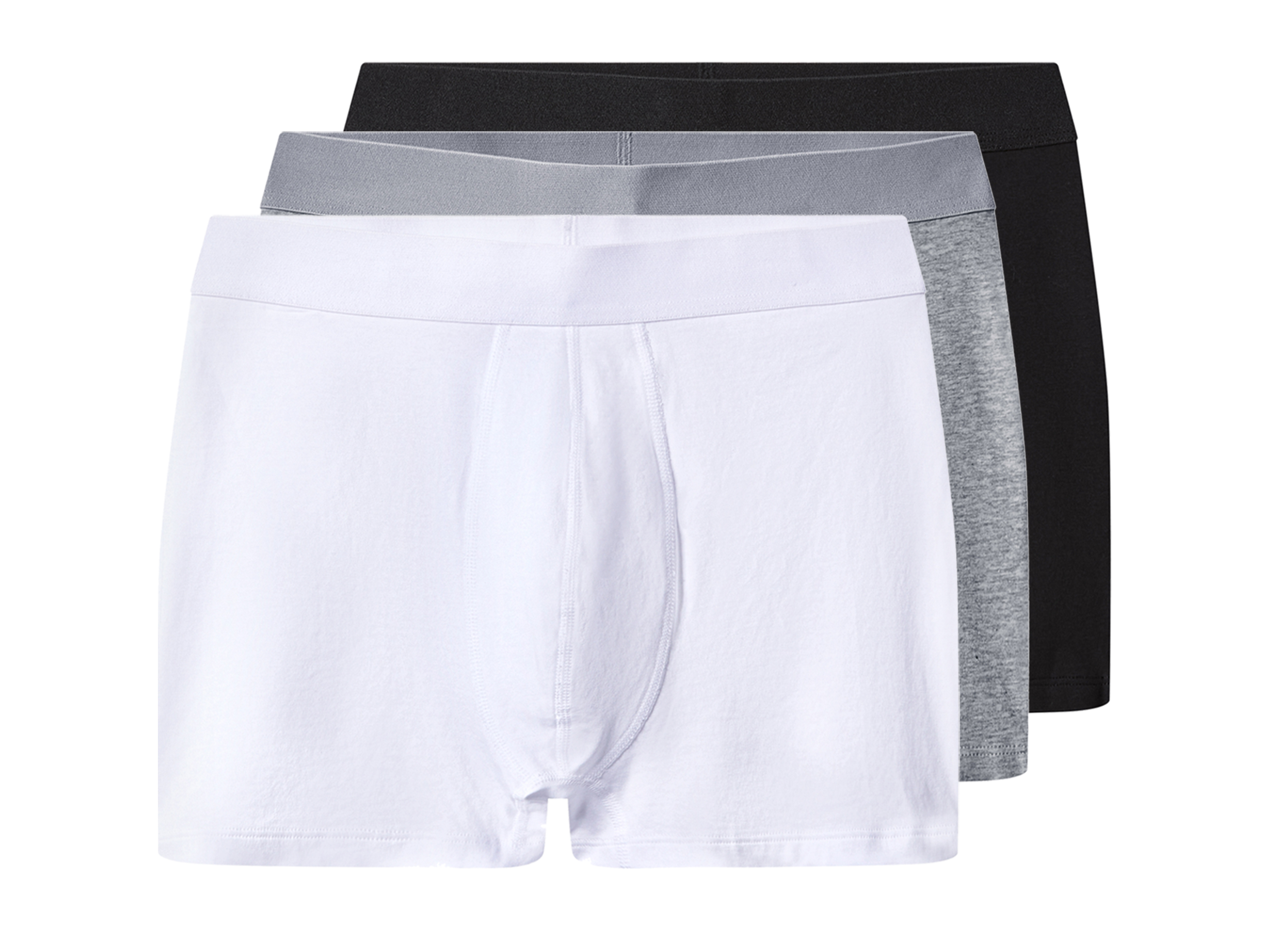 esmara Men Bokserki męskie z bawełną, 3 pary Czarny/ szary/ biały, 7/Xl