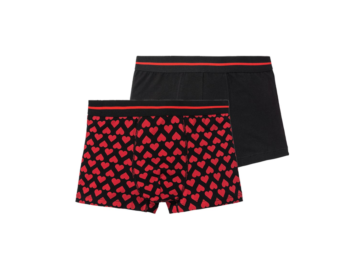 Livergy Bokserki męskie 2 pary Nadruk na całej powierzchni/czarny, 7/Xl