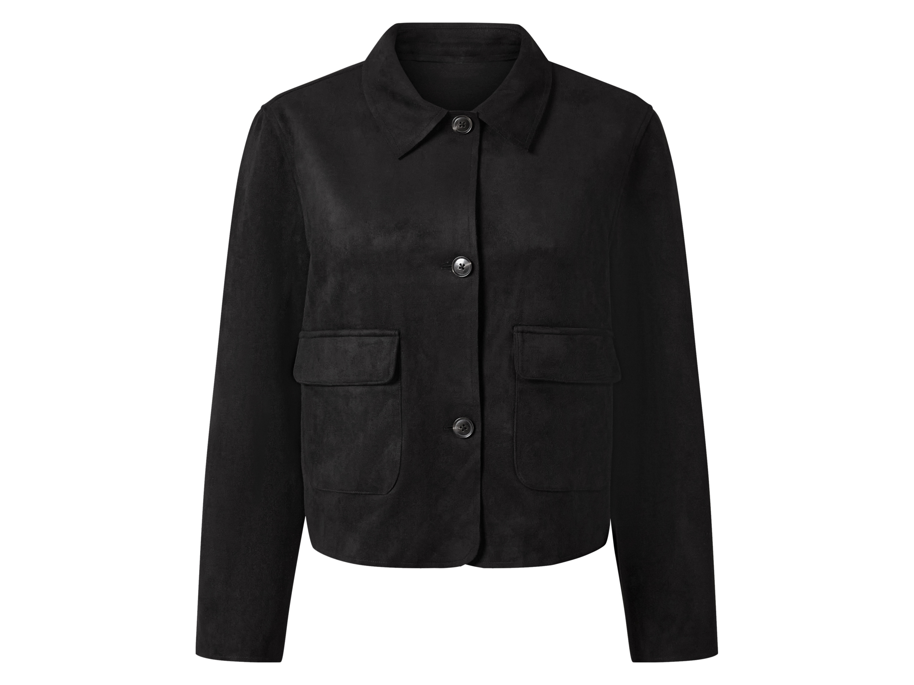 esmara Bluza welurowa damska Czarny, L44/46