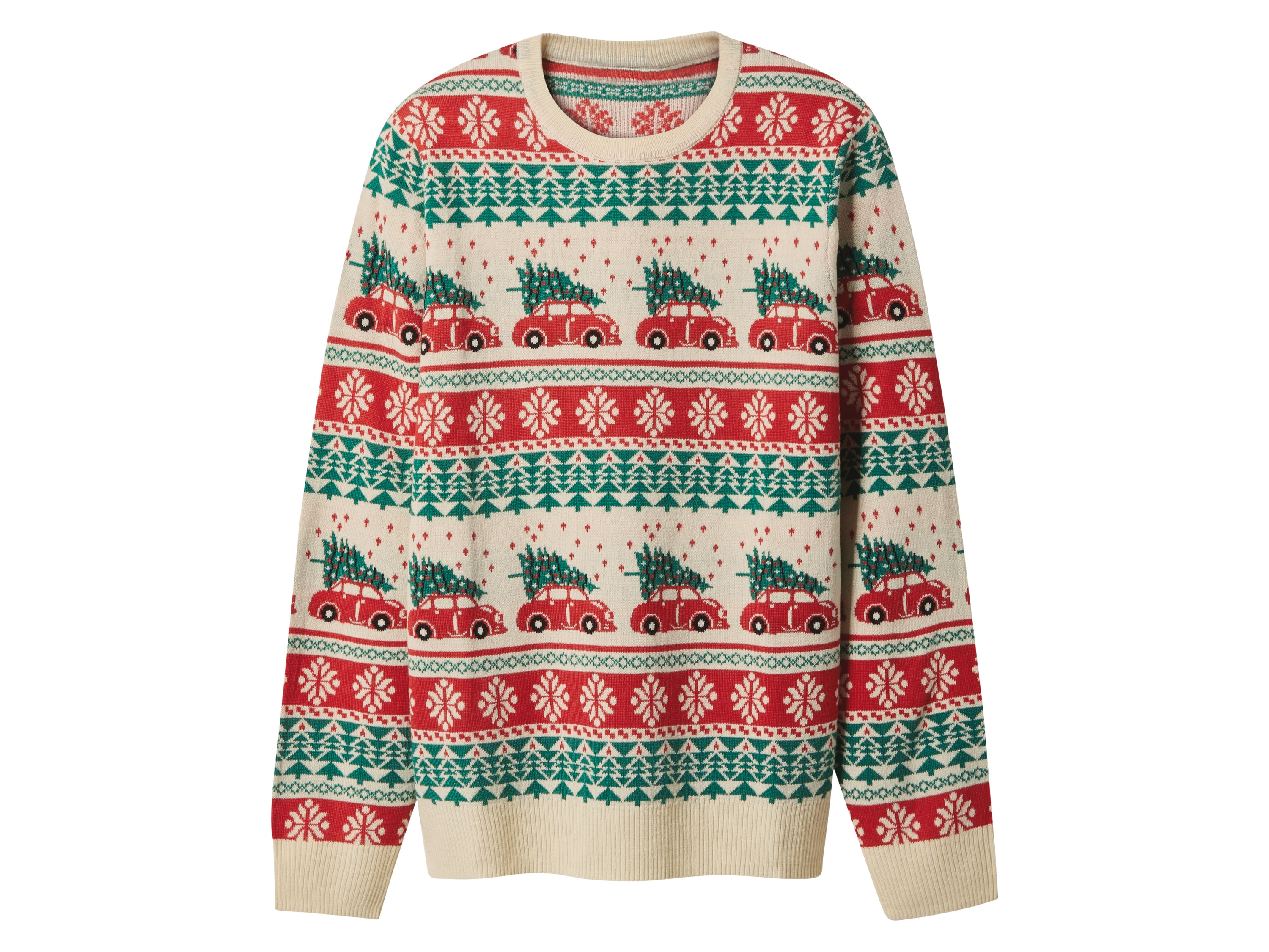 esmara Men Sweter świąteczny męski Biały, M 48/50