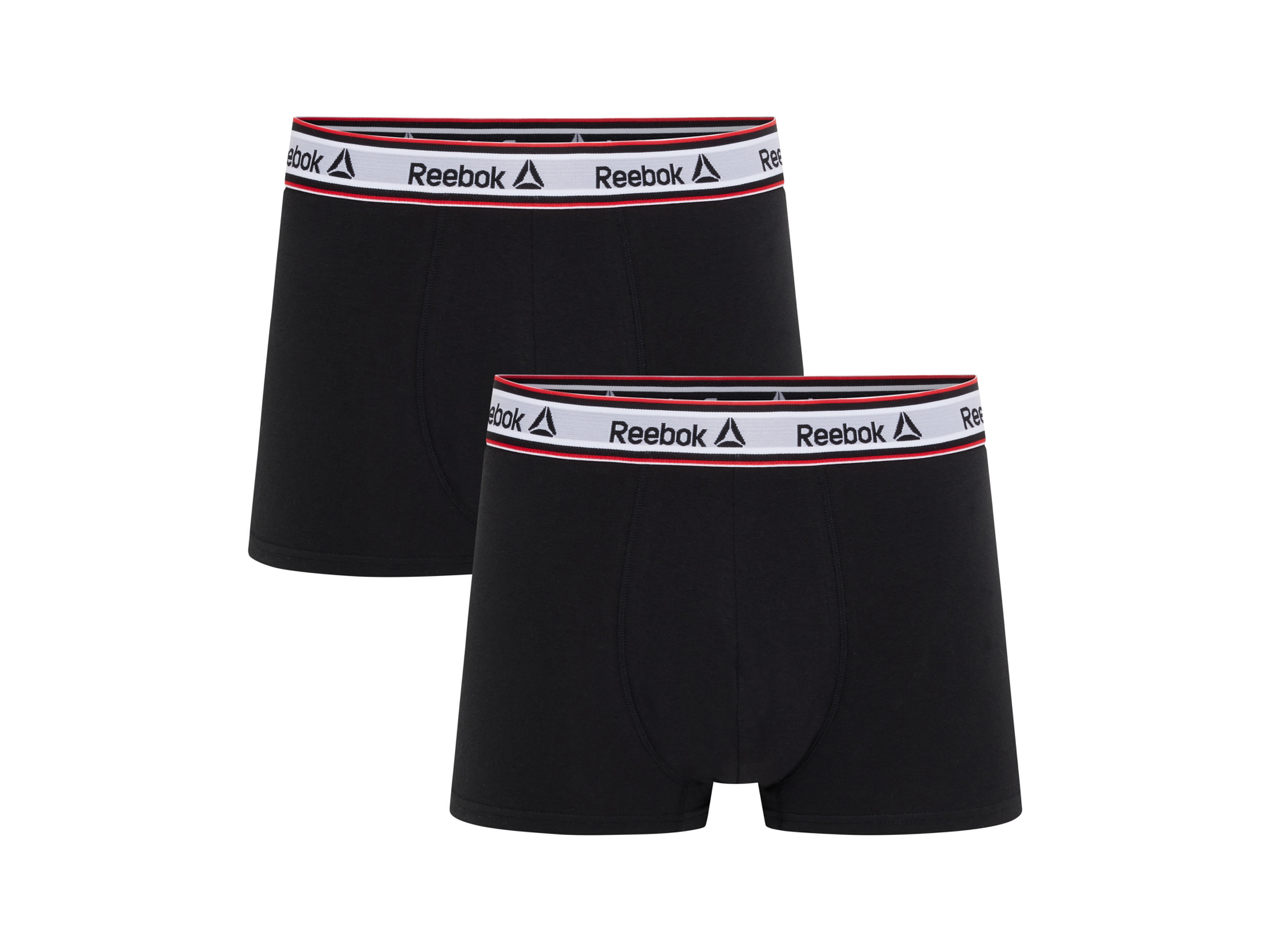 Reebok Bokserki męskie z bawełną, 2 pary Czarny, 4/S