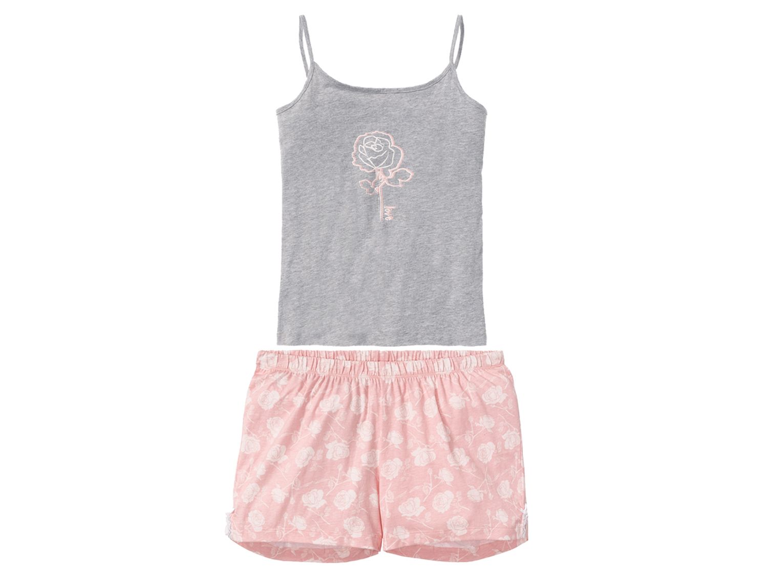 Esmara Lingerie Piżama damska letnia Szary, M 40/42
