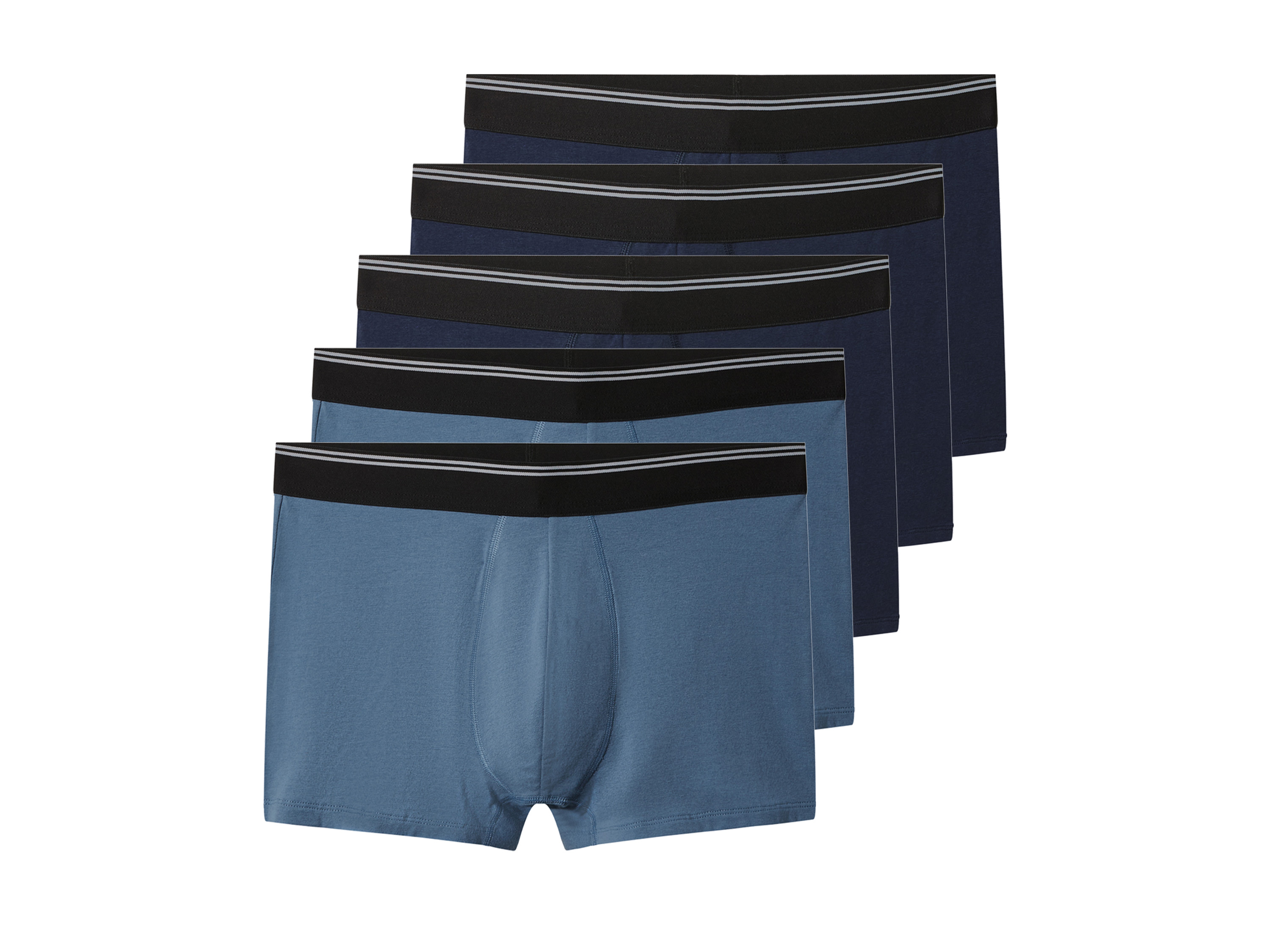 esmara Men Bokserki męskie z bawełną, 5 pary Granatowy/niebieski, 8/Xxl