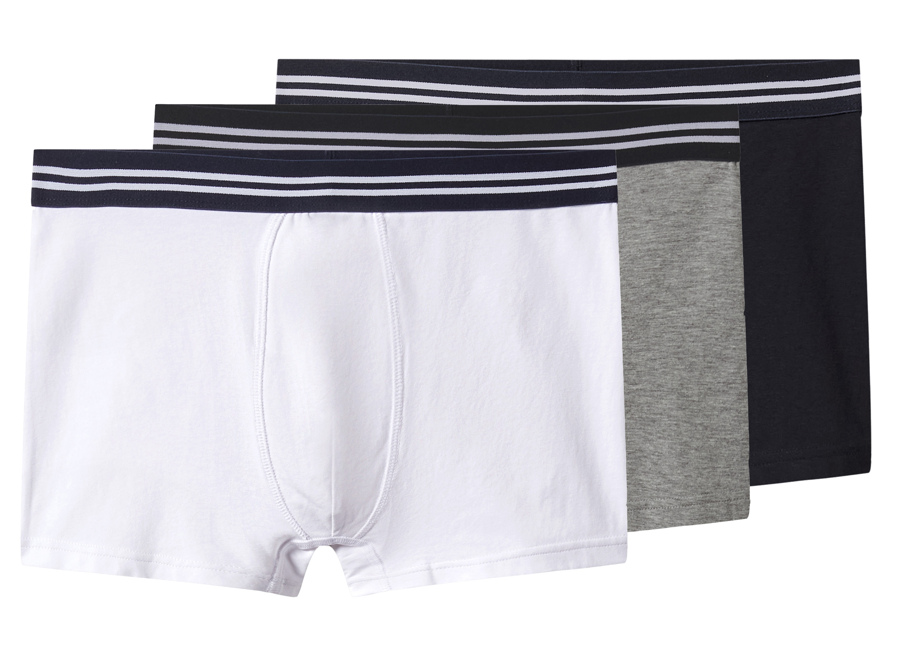 esmara Men Bokserki męskie z bawełną, 3 pary granatowy/biały/szary, 7/Xl