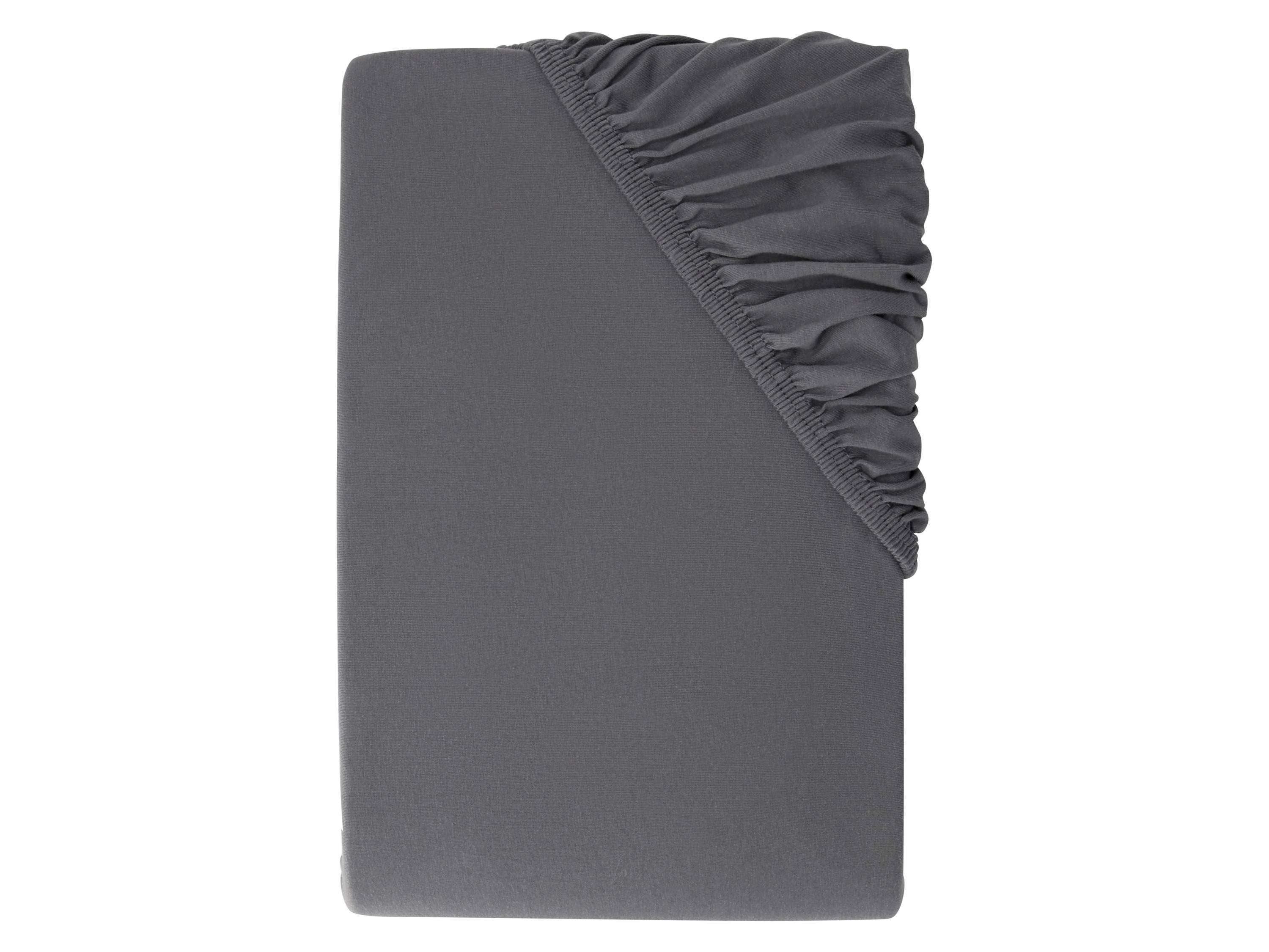 Livarno Bawełniane prześcieradło z dżerseju, 180-200 x 200 cm Ciemnoszary