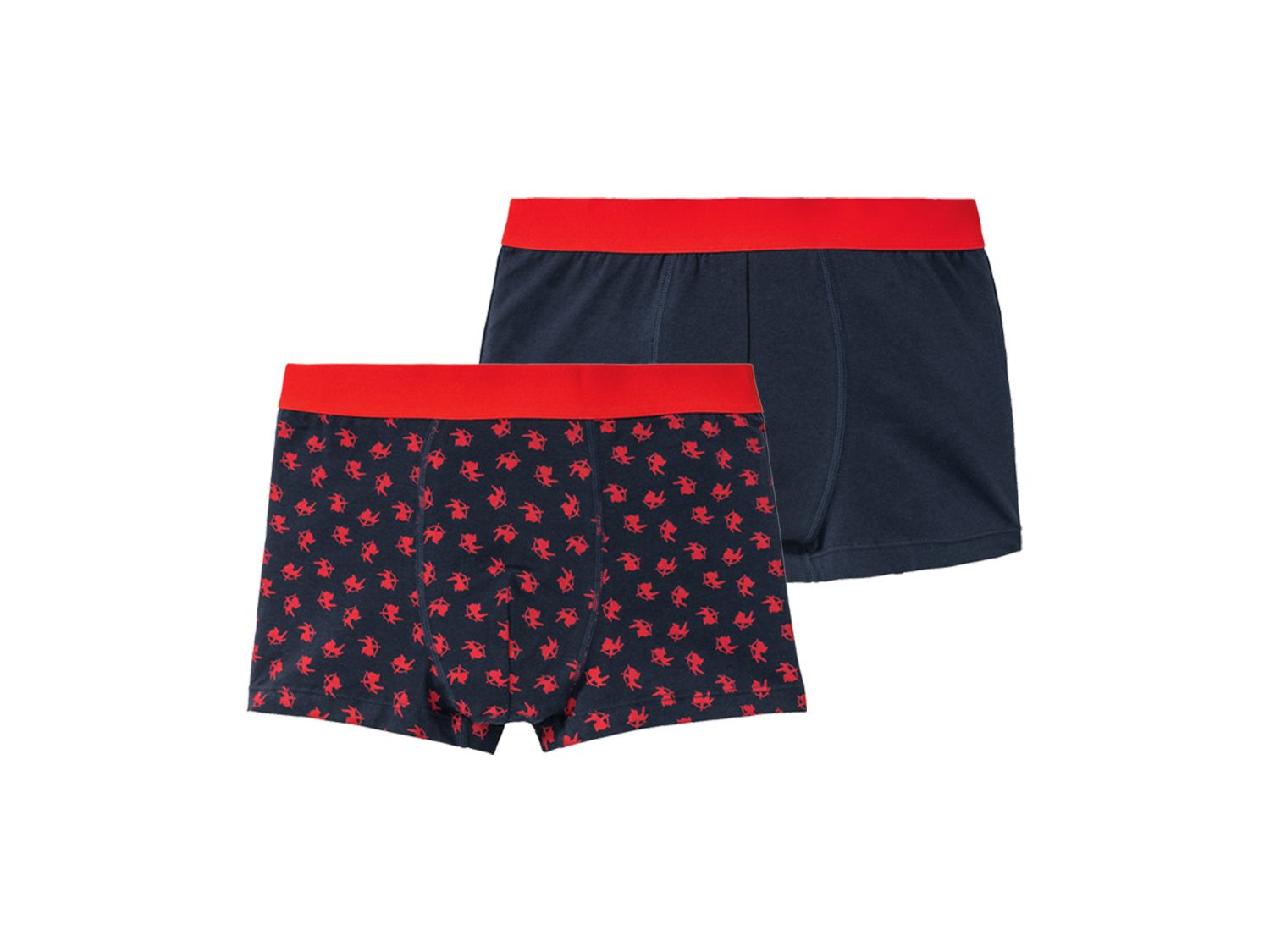 Livergy Bokserki męskie 2 pary Nadruk na całej powierzchni/navy, 7/Xl