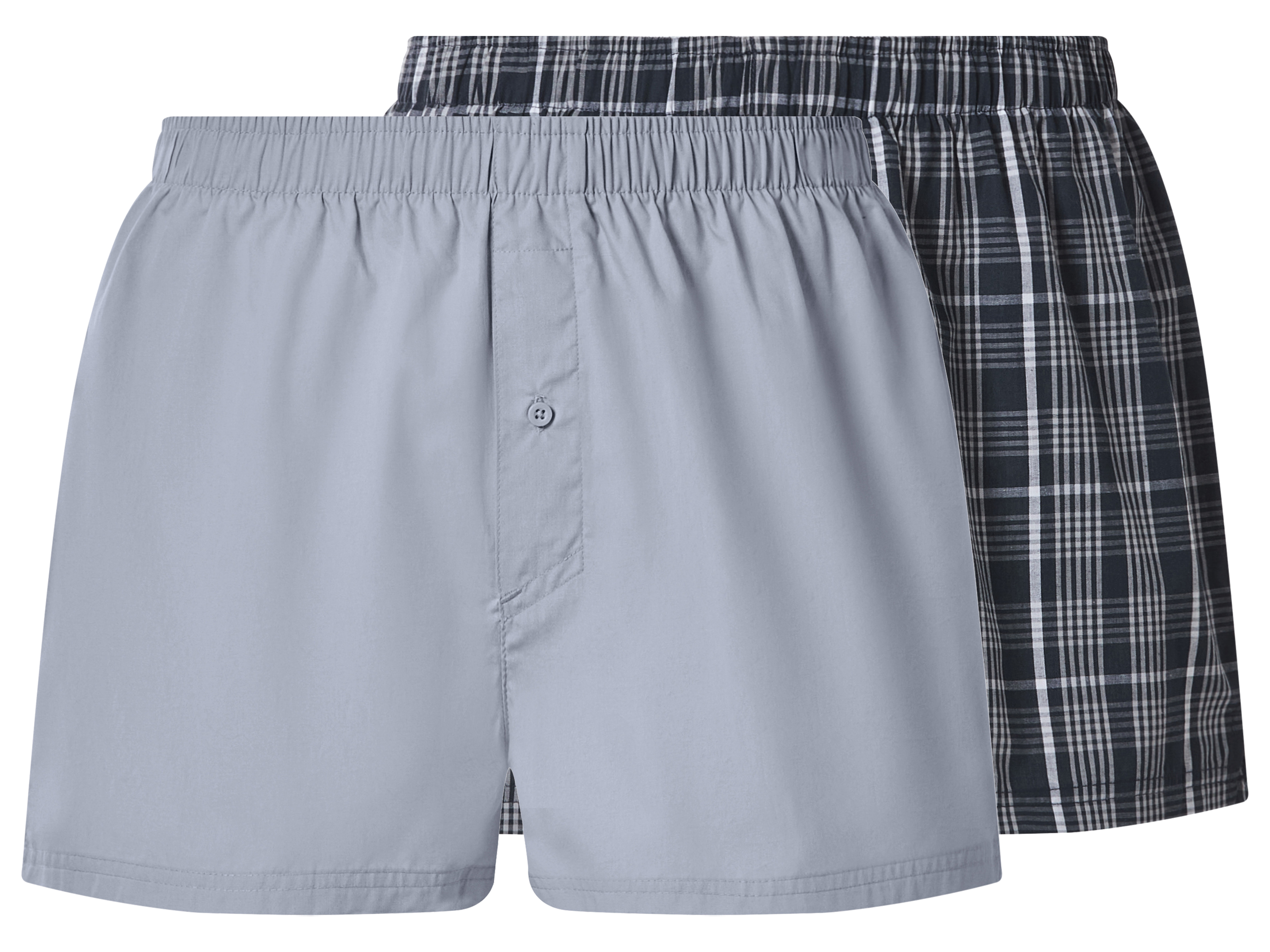esmara Men Bokserki męskie z bawełną, 2 pary Niebieski, 7/Xl