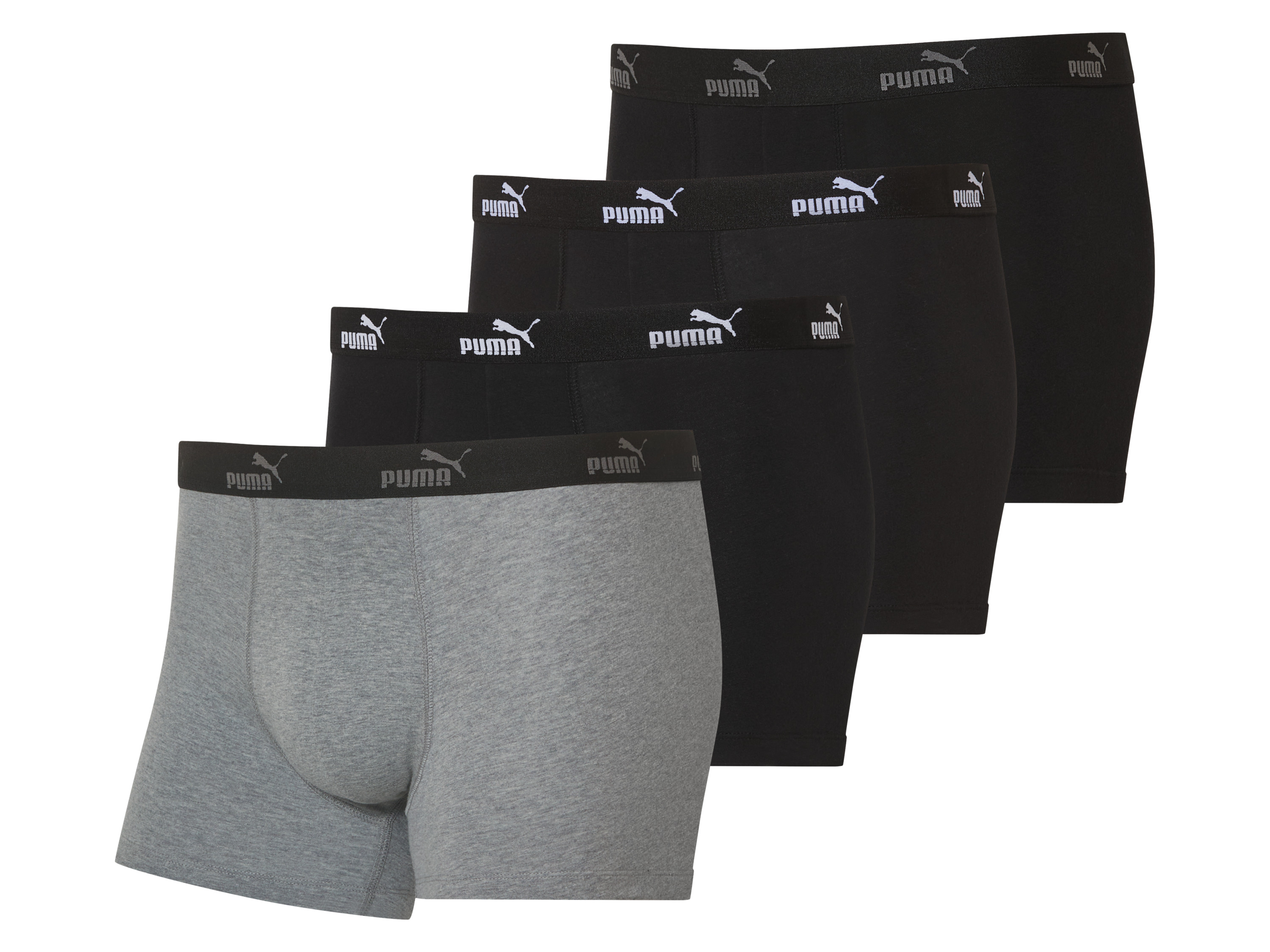 Puma Bokserki męskie, 4 pary Czarny/ szary, XL