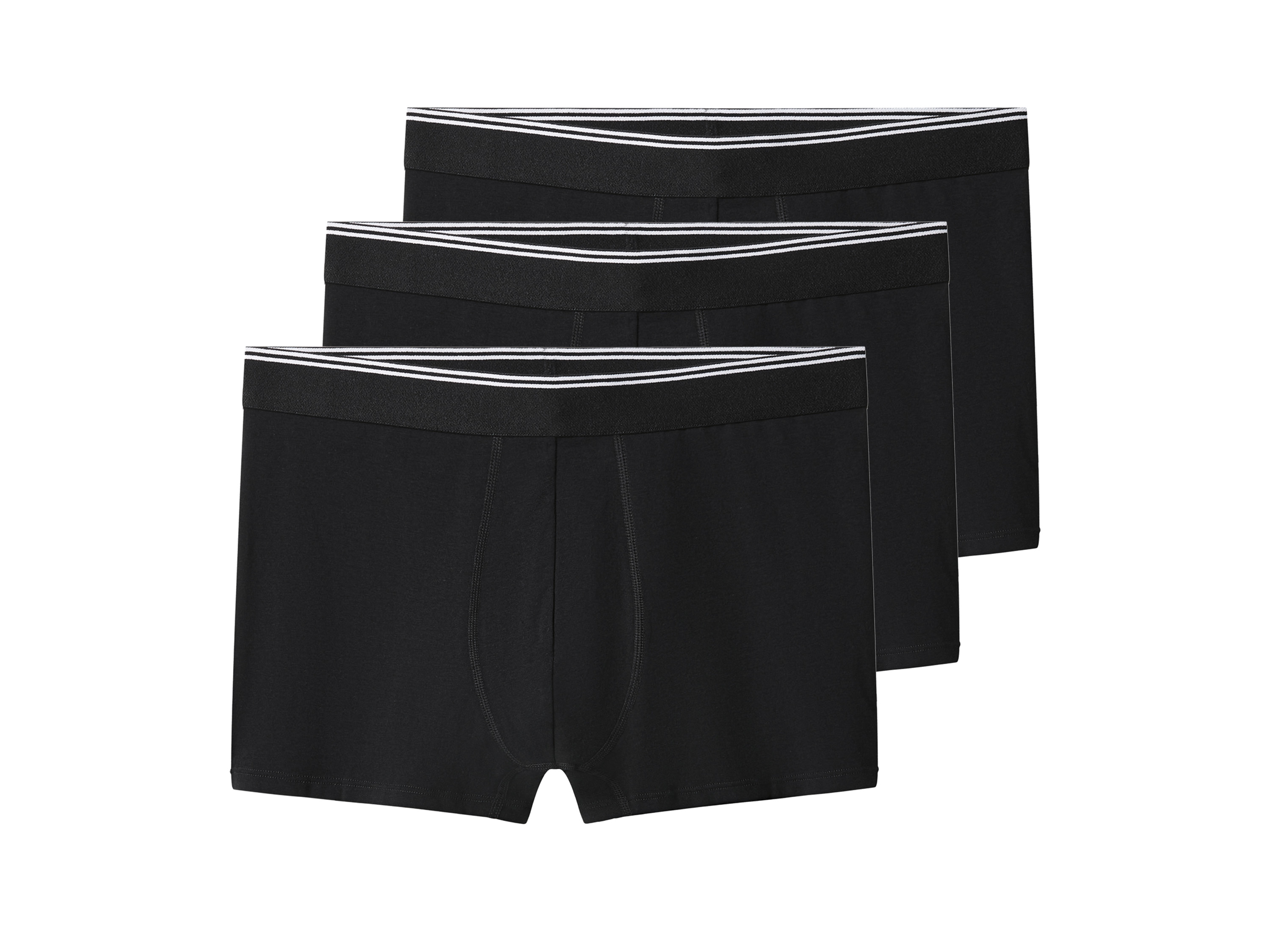 esmara Men Bokserki męskie z bawełną, 3 pary Czarny, 7/Xl