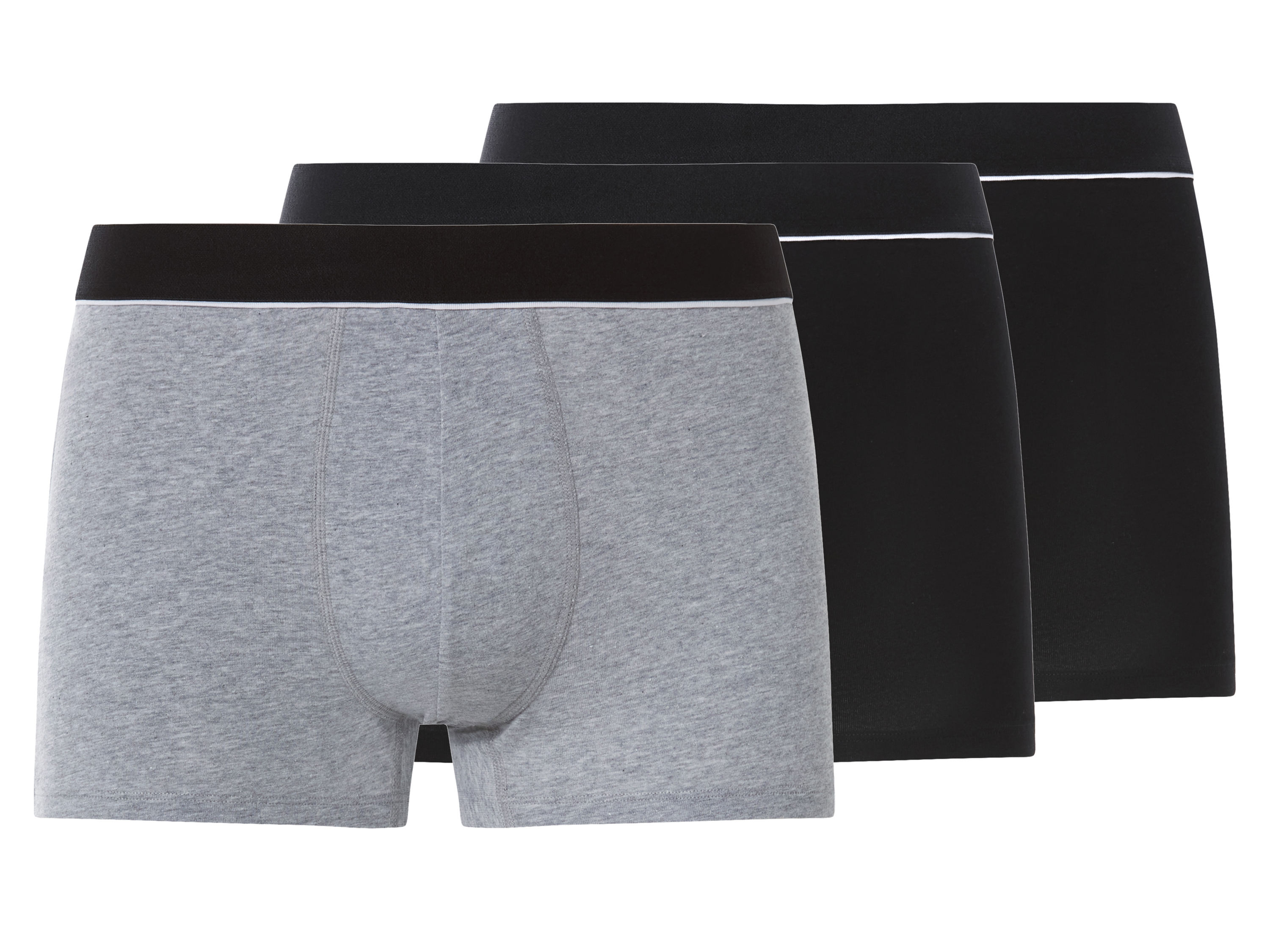 esmara Men Bokserki męskie z biobawełną, 3 pary Czarny/ szary, 8/Xxl
