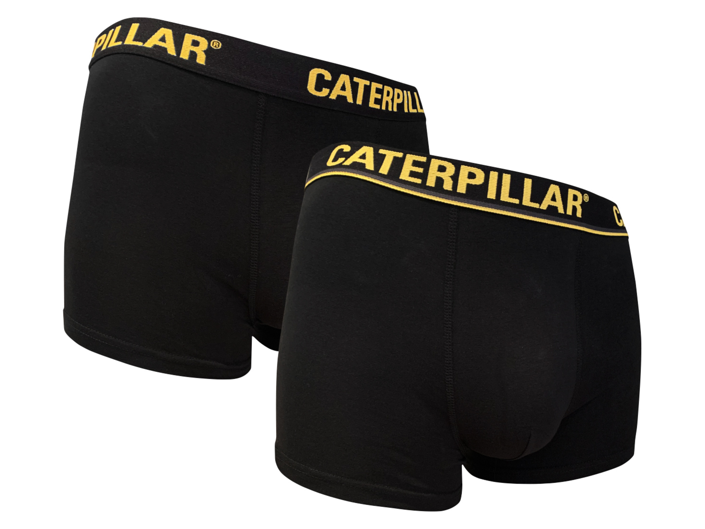 Caterpillar Bokserki męskie, 2 pary Czarny/ żółty, L