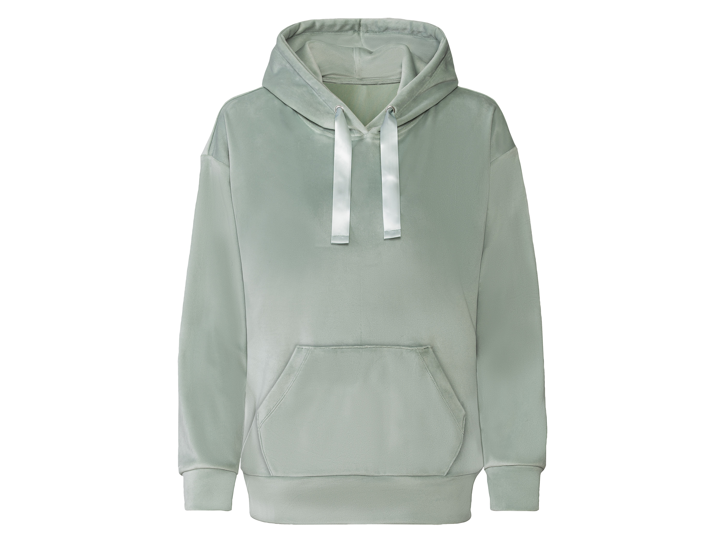 esmara Bluza damska welurowa z kapturem XS 32/34, Zielony