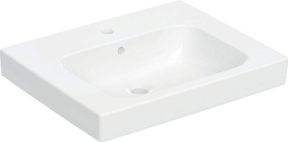Darmowa Dostawa - Umywalka 60x48 cm prostokątna meblowa biała Geberit Modo 502832001