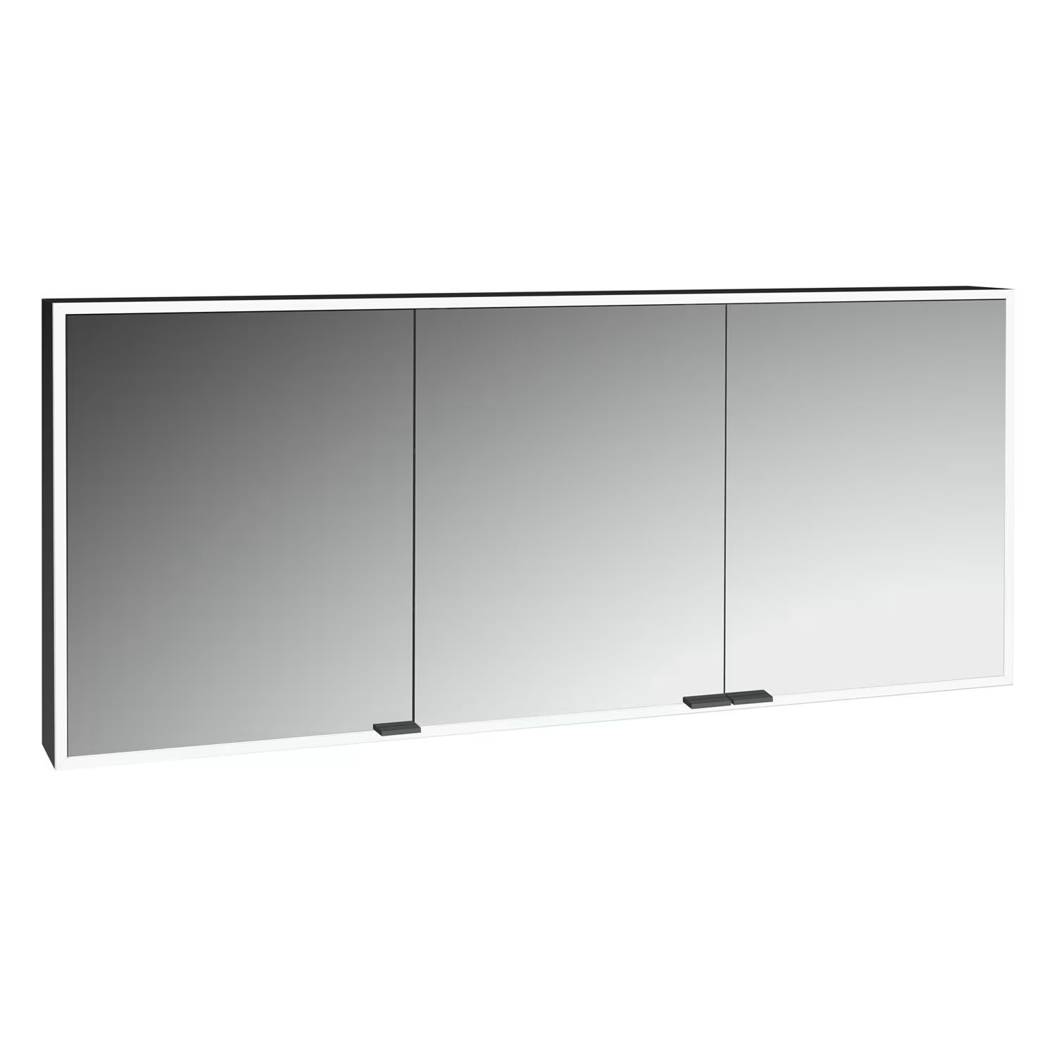 Darmowa Dostawa - Szafka 160x17x70 cm z lustrem czarna Kronenbach Cube 2.0 KB100222MB