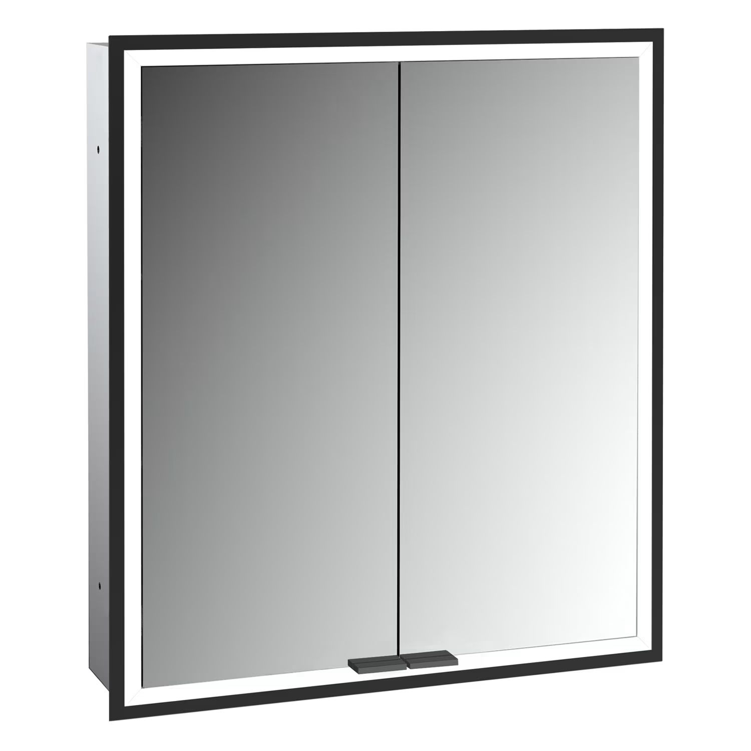 Darmowa Dostawa - Szafka 60x17x70 cm z lustrem czarna Kronenbach Cube 2.0 KB100224MB