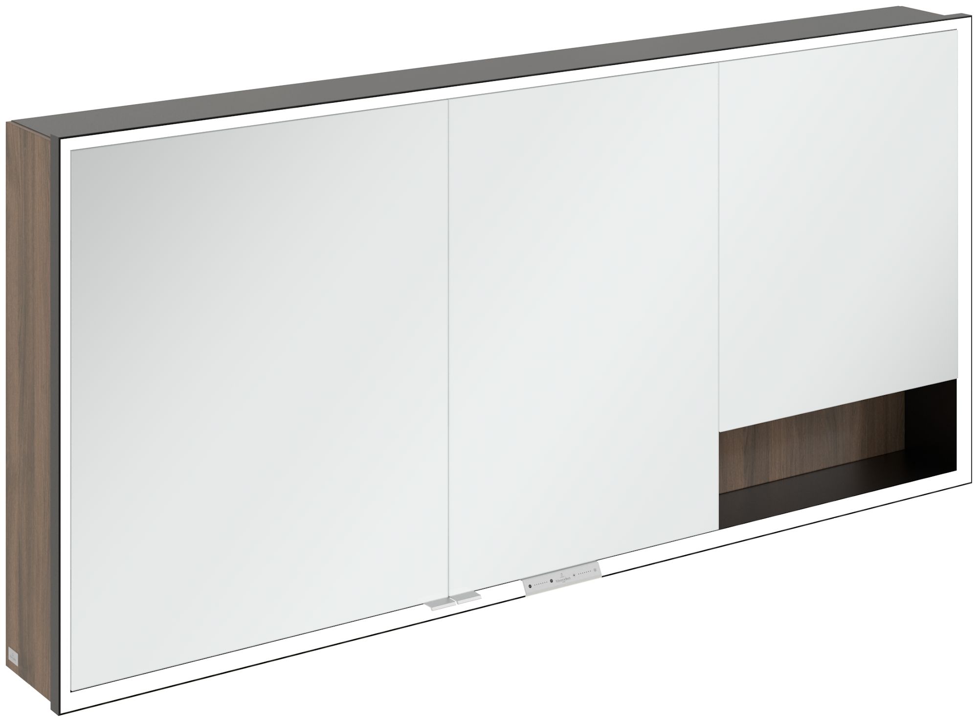 Darmowa Dostawa - Szafka 160x16.8x75 cm z lustrem czarna-dąb Villeroy & Boch My View+ B48116VH