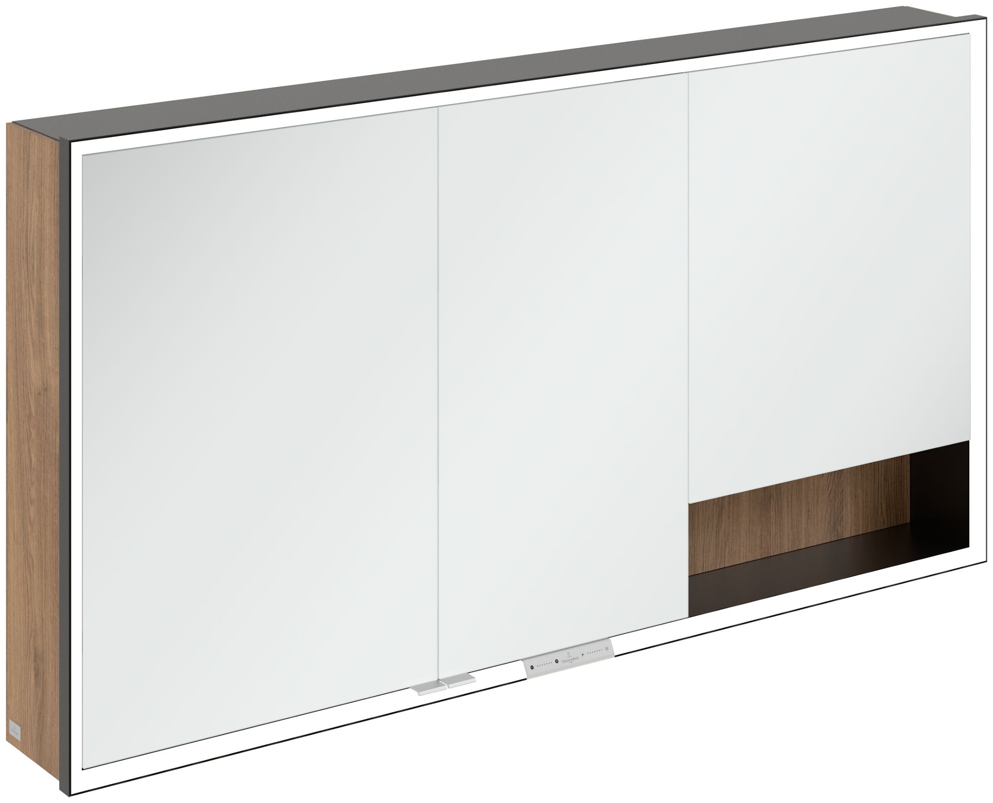 Darmowa Dostawa - Szafka 140x16.8x75 cm z lustrem czarna-dąb Villeroy & Boch My View+ B48114RH