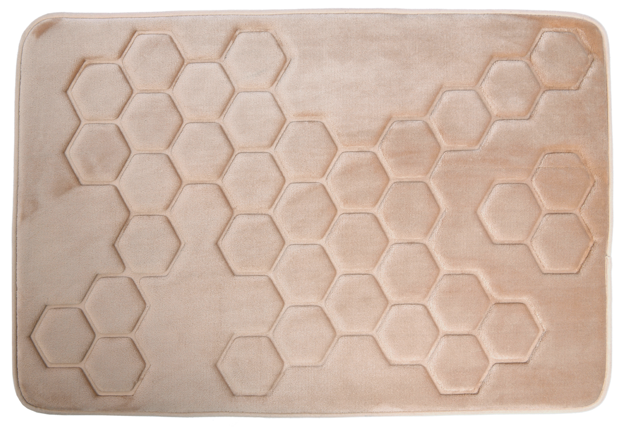 Darmowa Dostawa - Dywanik łazienkowy 90x60 cm prostokątny beżowy Hyggli Honey 70091