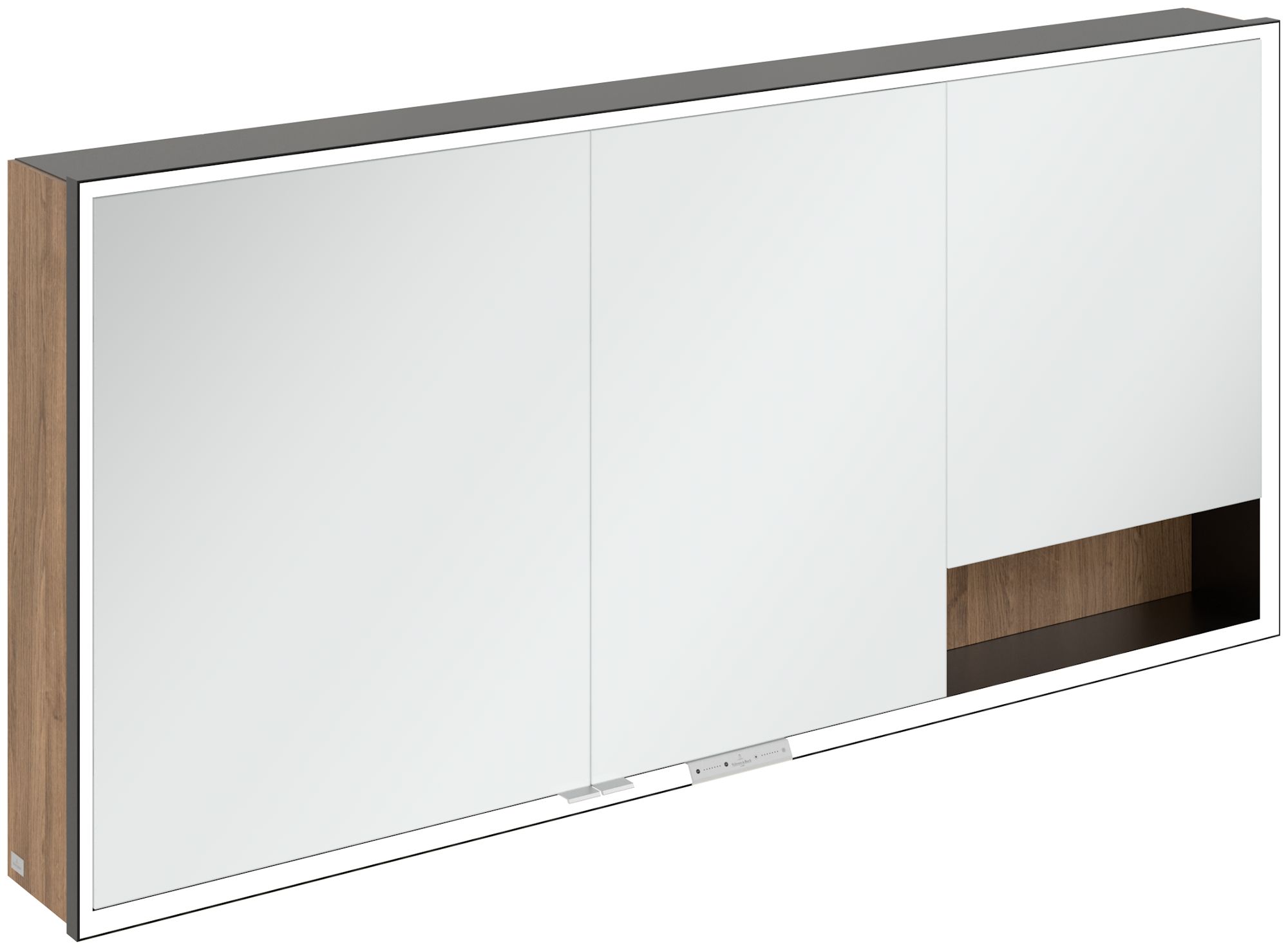 Darmowa Dostawa - Szafka 160x16.8x75 cm z lustrem czarna-dąb Villeroy & Boch My View+ B48116RH