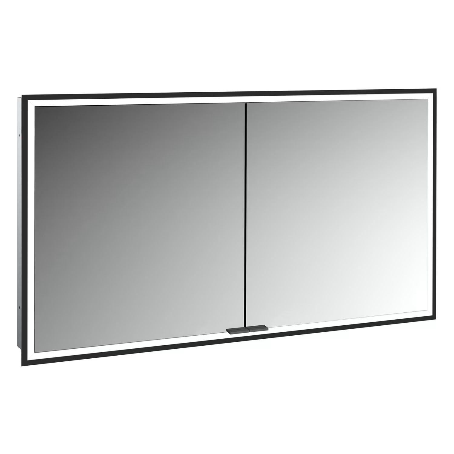 Darmowa Dostawa - Szafka 120x17x70 cm z lustrem czarna Kronenbach Cube 2.0 KB100227MB