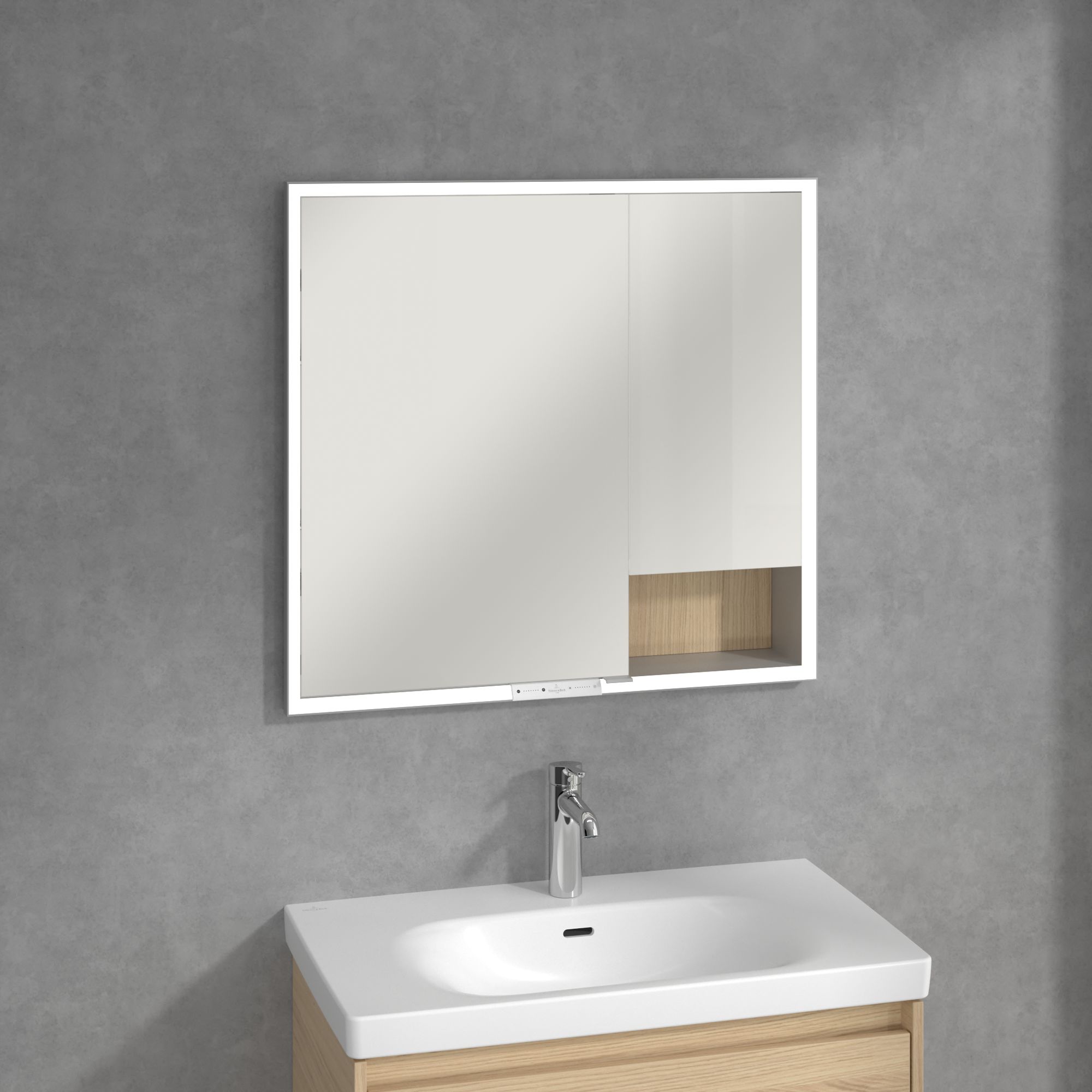 Darmowa Dostawa - Szafka 80x16.8x75 cm z lustrem Villeroy & Boch My View+ A48280VJ