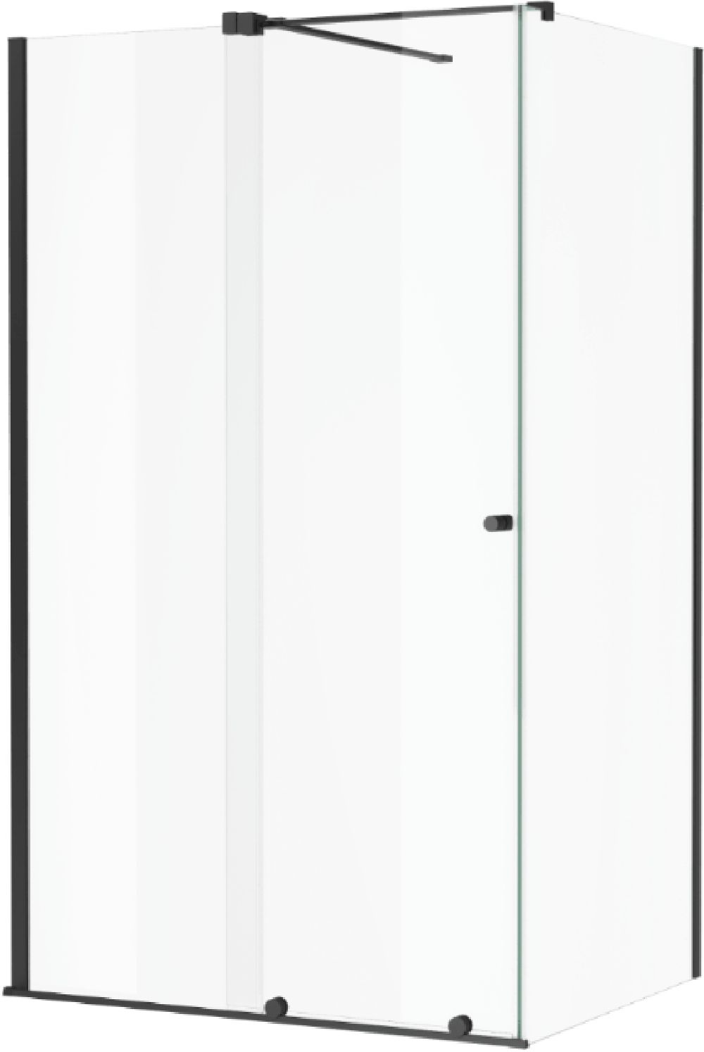 Darmowa Dostawa - Kabina prysznicowa 140x90 cm kwadratowa czarny mat/szkło przezroczyste Excellent Ortigo KAEX5016K14000900BL