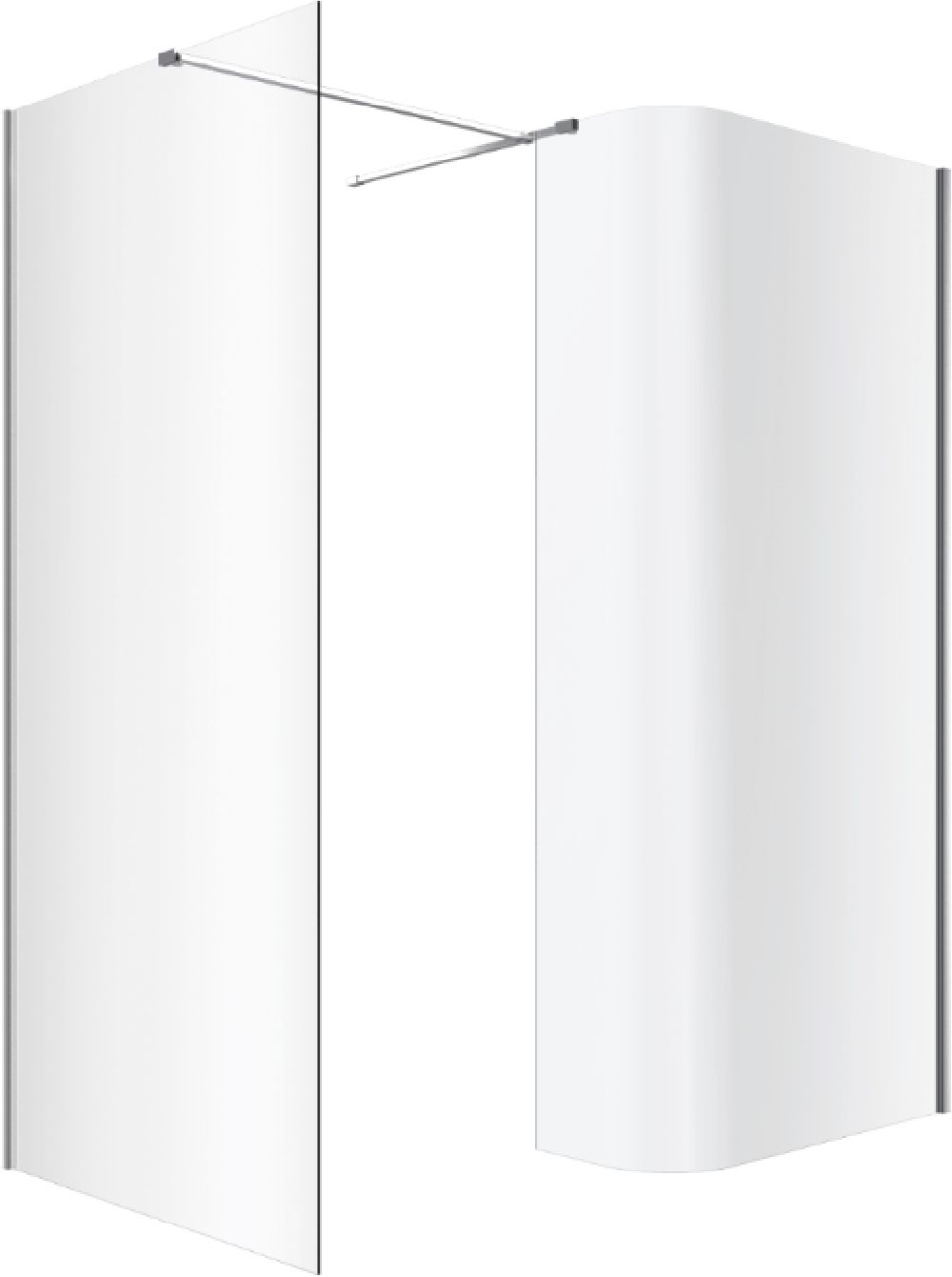 Darmowa Dostawa - Kabina prysznicowa walk-in 93x90 cm kwadratowa chrom połysk/szkło przezroczyste Excellent Vidoq KAEX1507K09000930CR