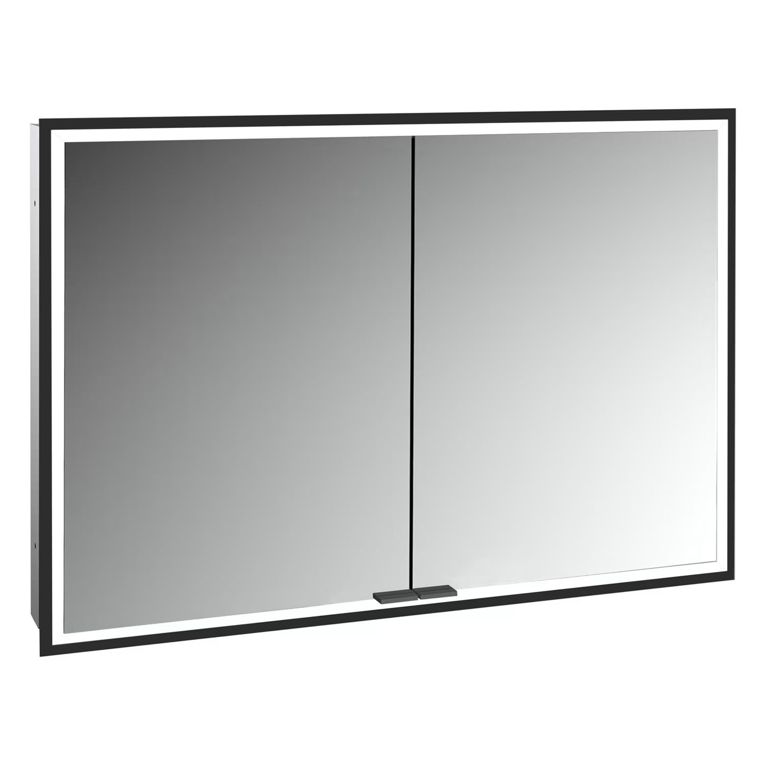 Darmowa Dostawa - Szafka 100x17x70 cm z lustrem czarna Kronenbach Cube 2.0 KB100226MB
