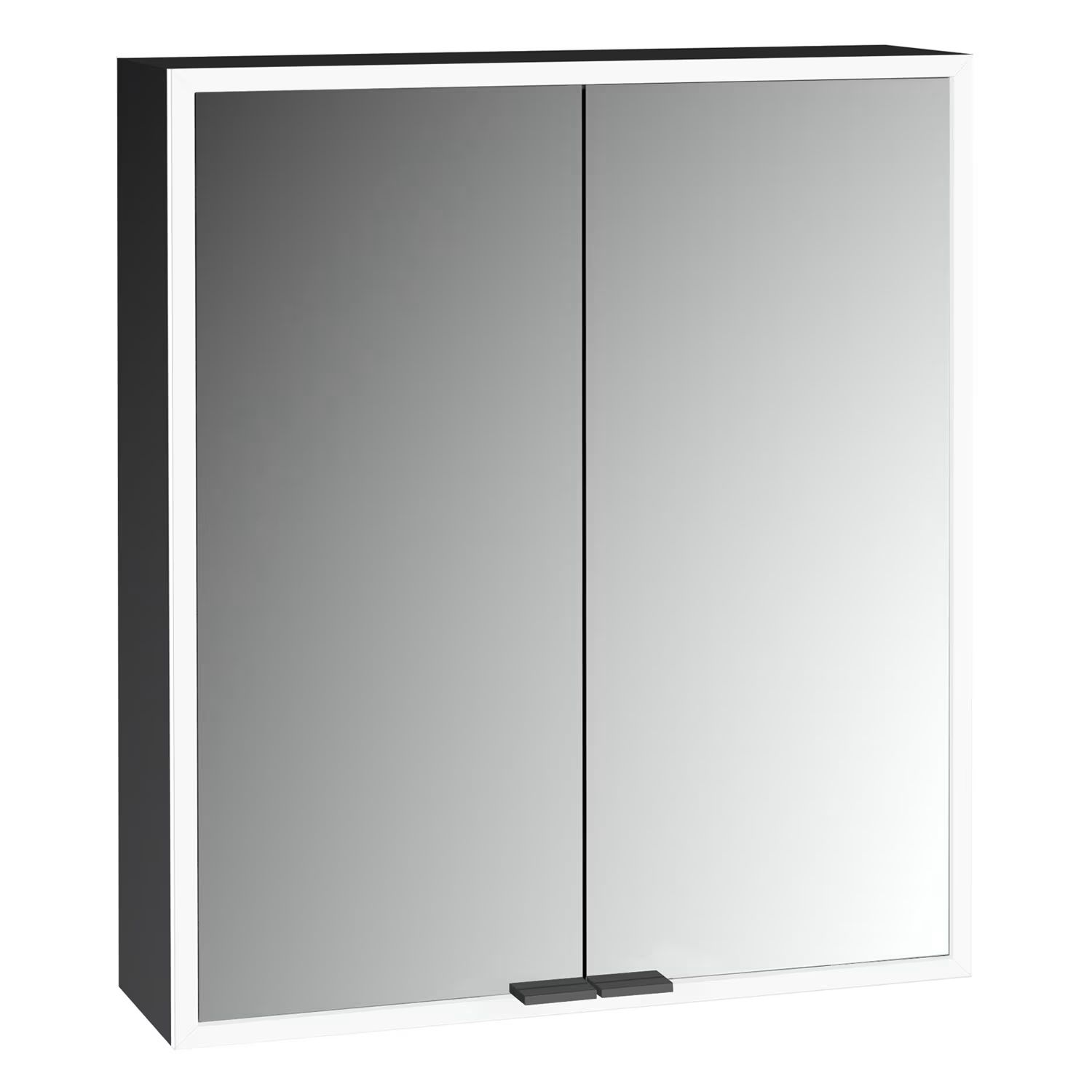 Darmowa Dostawa - Szafka 60x17x70 cm z lustrem czarna Kronenbach Cube 2.0 KB100216MB