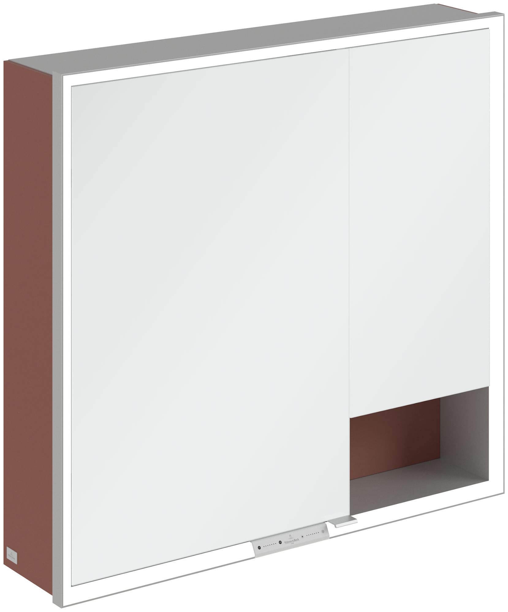 Darmowa Dostawa - Szafka 80x16.8x75 cm z lustrem czerwona Villeroy & Boch My View+ A48180AH