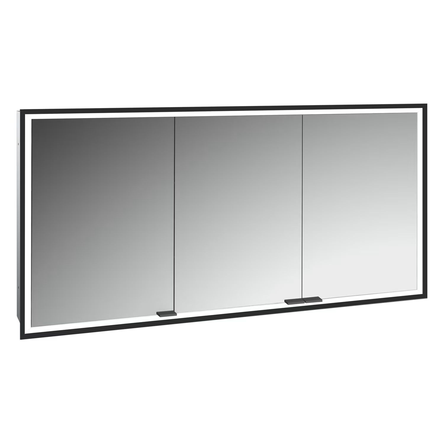 Darmowa Dostawa - Szafka 140x17x70 cm z lustrem czarna Kronenbach Cube 2.0 KB100229MB