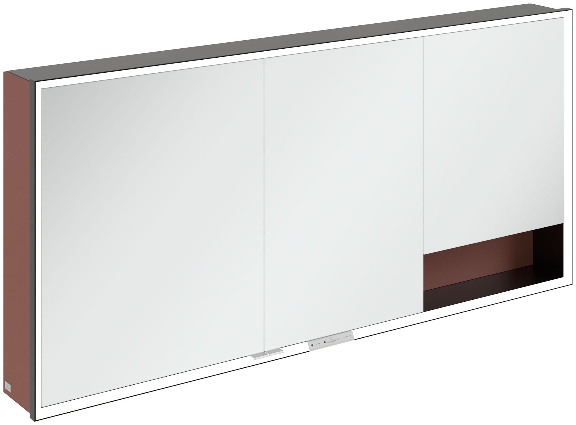 Darmowa Dostawa - Szafka 160x16.8x75 cm z lustrem czarna-czerwona Villeroy & Boch My View+ B48116AH