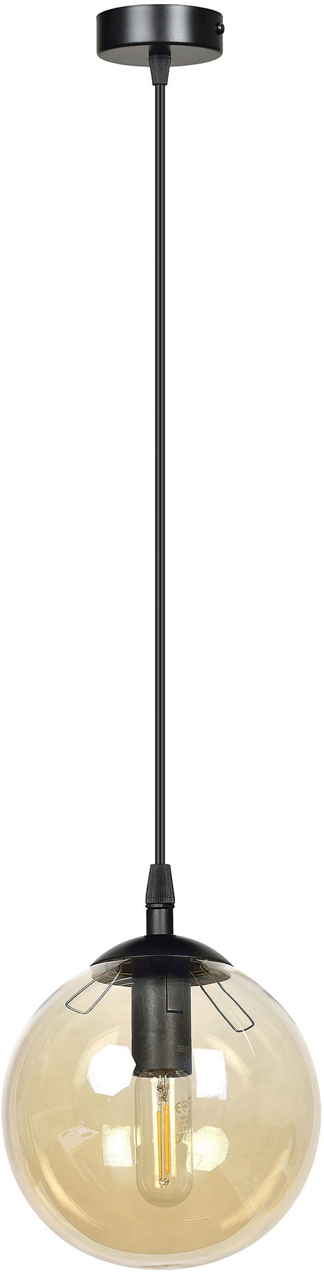 Darmowa Dostawa - Lampa wisząca 1x10 W czarna-bursztynowa Emibig Cosmo 7131