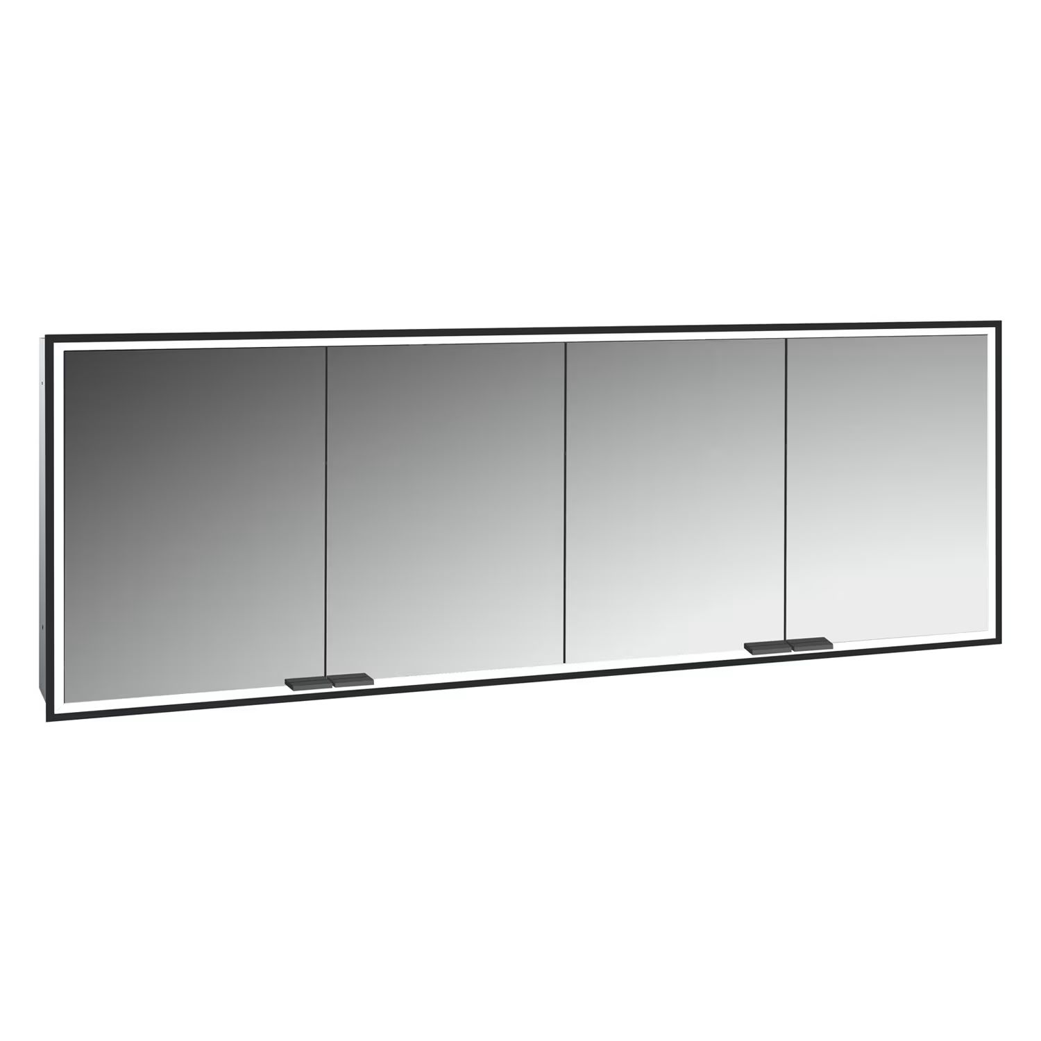 Darmowa Dostawa - Szafka 200x17x70 cm z lustrem czarna Kronenbach Cube 2.0 KB100231MB