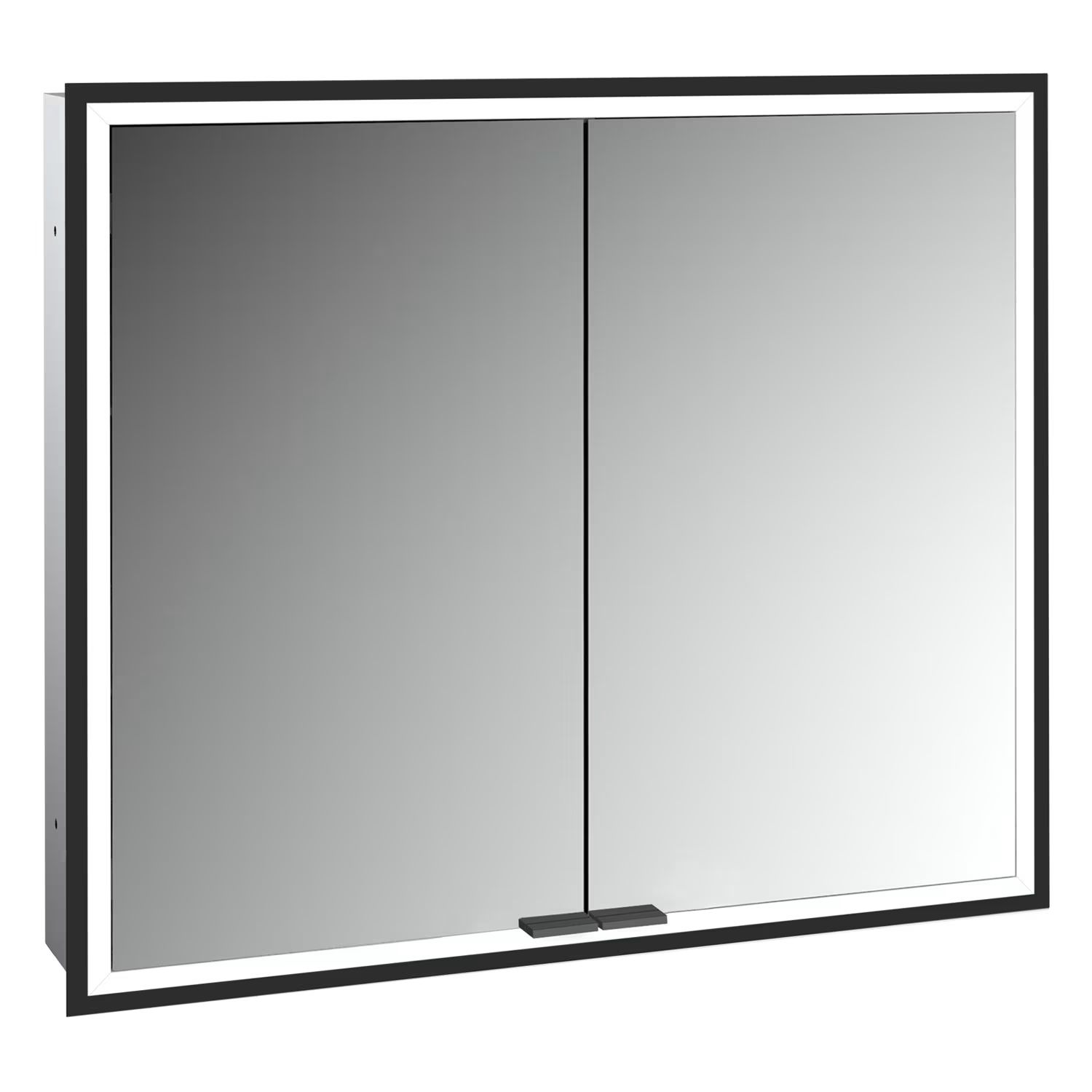 Darmowa Dostawa - Szafka 80x17x70 cm z lustrem czarna Kronenbach Cube 2.0 KB100225MB