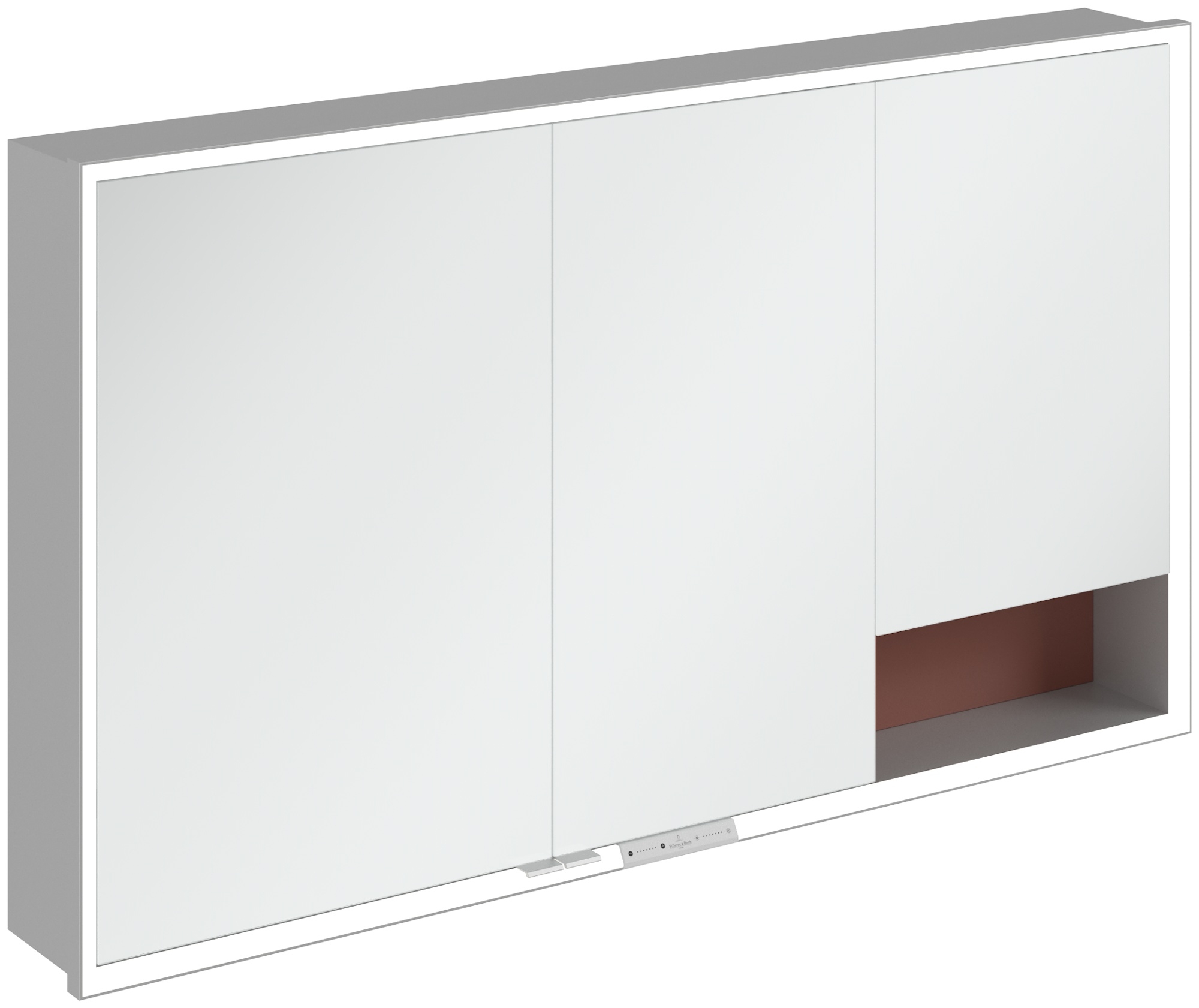Darmowa Dostawa - Szafka 130x16.8x75 cm z lustrem czerwona Villeroy & Boch My View+ A48213AH
