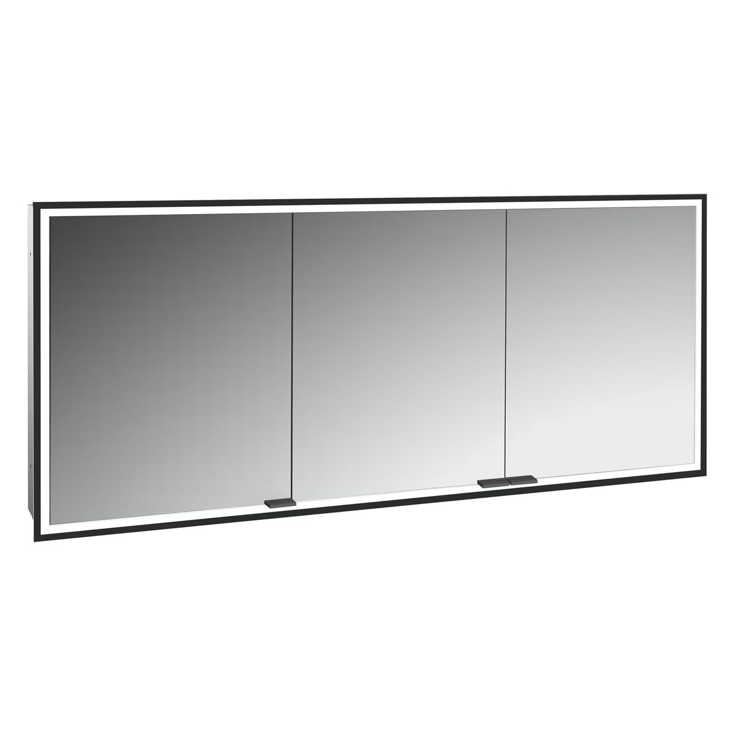 Darmowa Dostawa - Szafka 160x17x70 cm z lustrem czarna Kronenbach Cube 2.0 KB100230MB