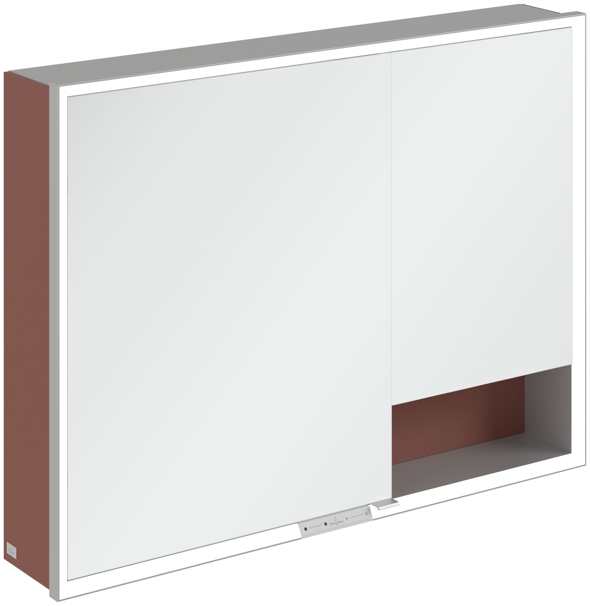 Darmowa Dostawa - Szafka 100x16.8x75 cm z lustrem czerwona Villeroy & Boch My View+ A48110AH